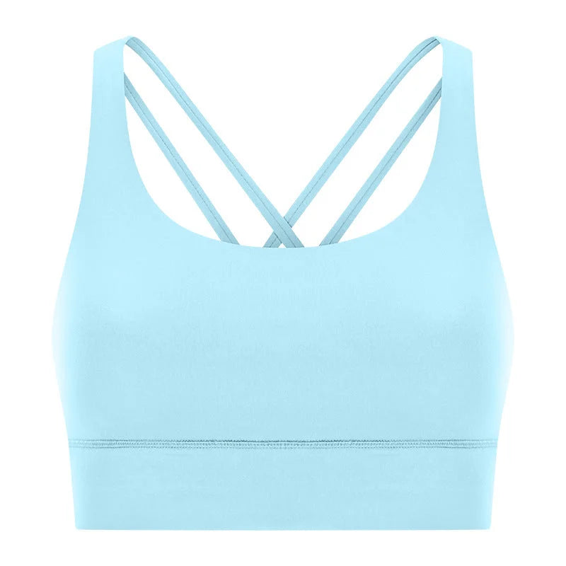 High-Intensity Supportive Crossover Back Yoga Bra