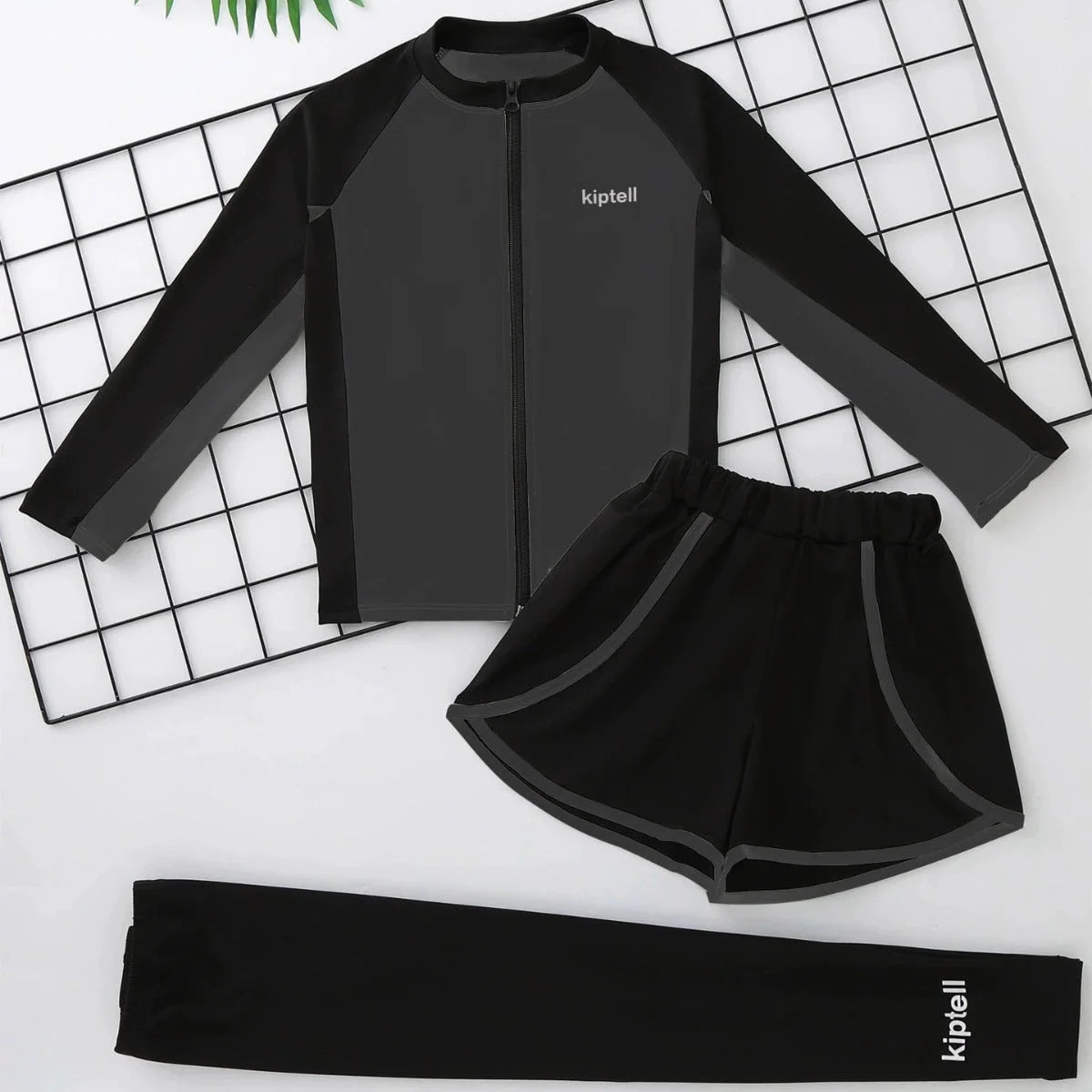 Kids UPF50+ Rash Guard Long Sleeve Long Pants Family Swimwear