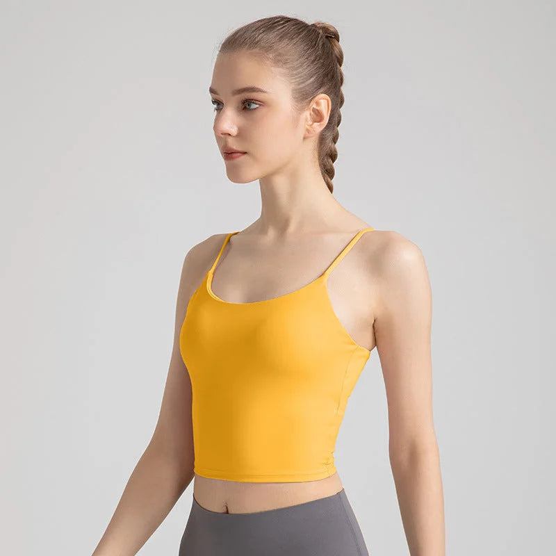 Padded Yoga Cami Top with Adjustable Straps