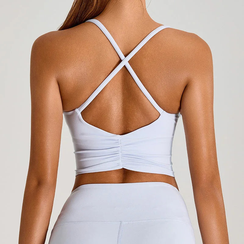 Crossback Cami Yoga Sports Bra - Ultra Soft Matte Fabric
