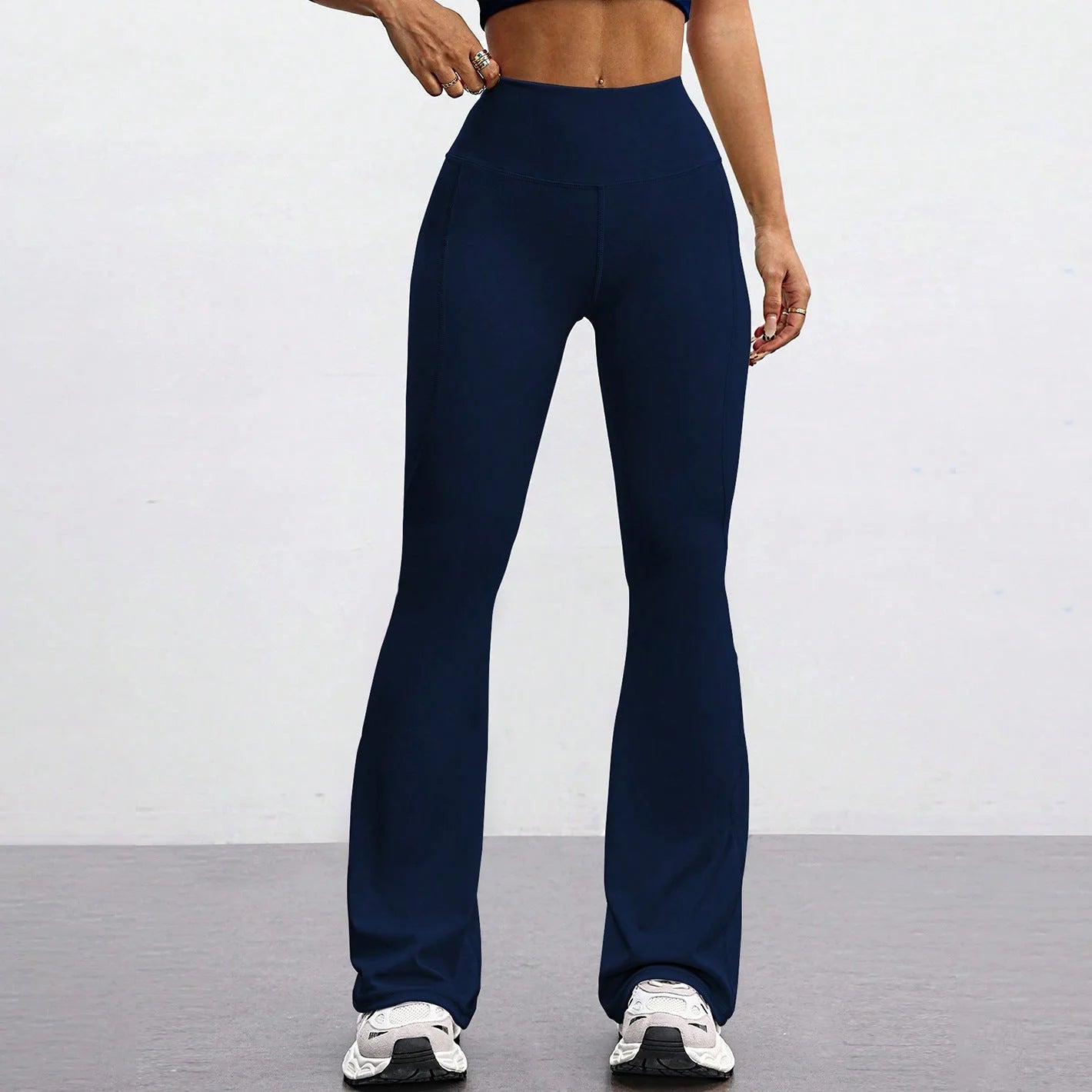 High Waisted Flared Yoga Pants Butt Lifting Naked Feel Stretch Quick Dry