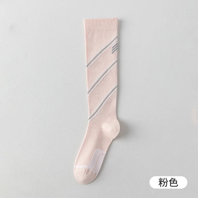 Performance Compression Calf Socks with Reflective Details for Cycling and Running