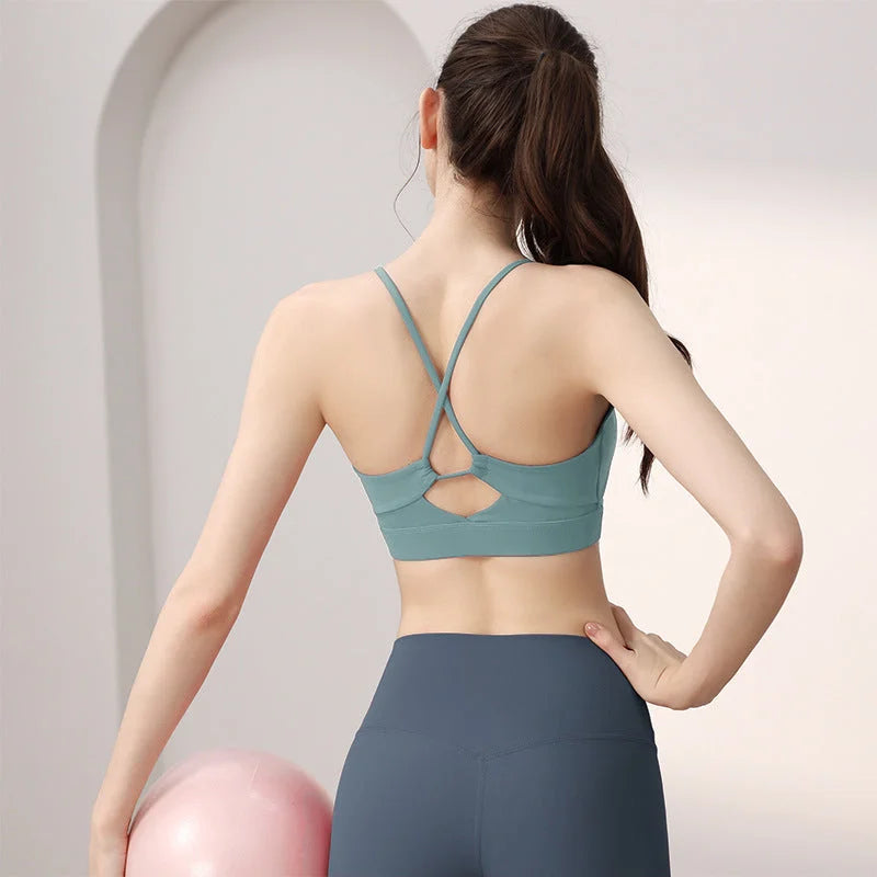 Supportive Sports Bra and Shorts Set - Breathable Yoga Activewear