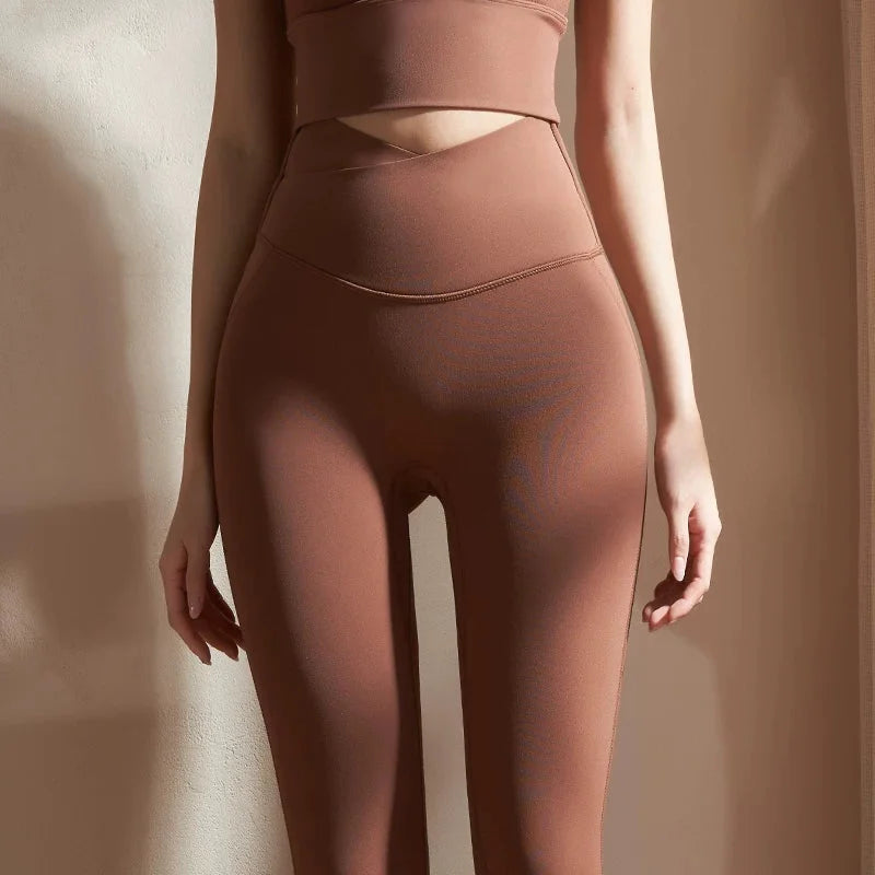 V-Waist Butt Lifting High Waisted Seamless Leggings
