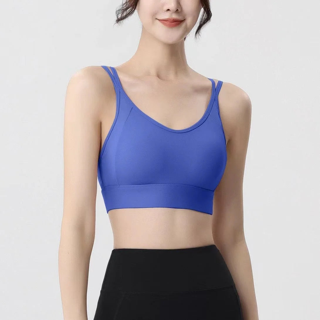 Criss-Cross Back Sports Bra for Running & Yoga