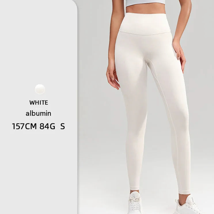 Naked Feel High-Waist Yoga Leggings Pocket Peach Hip Lift