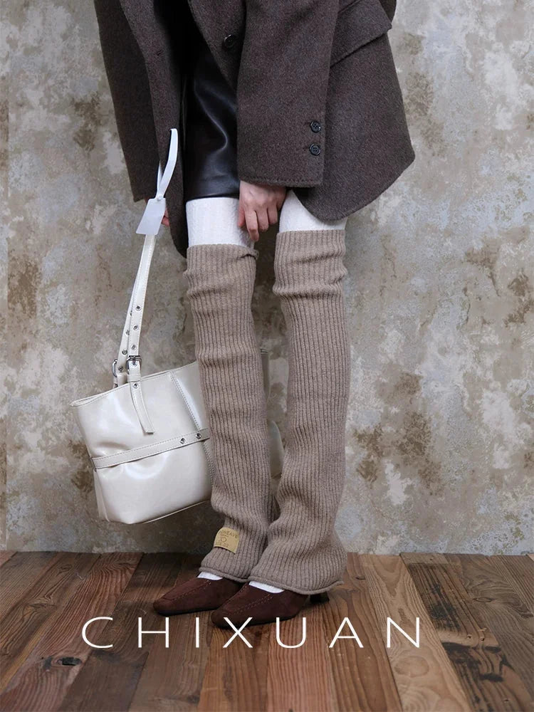 Cozy Slouch Socks and Ribbed Tights Set - Warm Layering Legwear