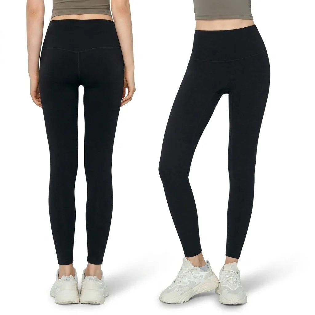 Lycra Skin-Feel High-Waist Yoga Leggings 5x Stretch
