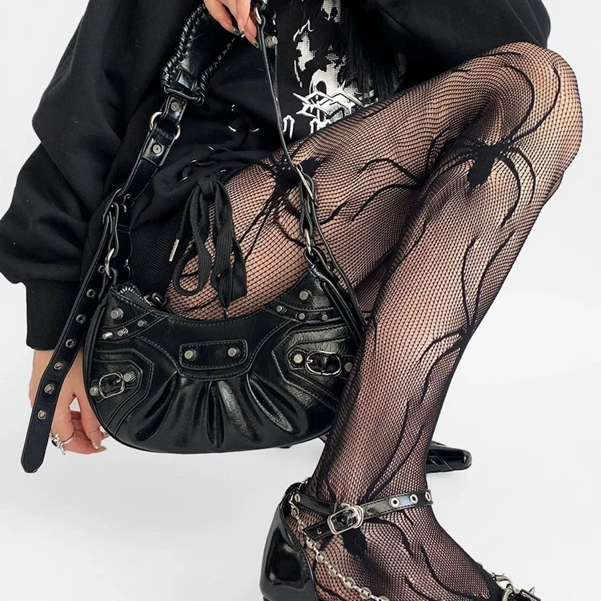 Lace Floral Mesh Tights - Sheer Patterned Pantyhose for Women