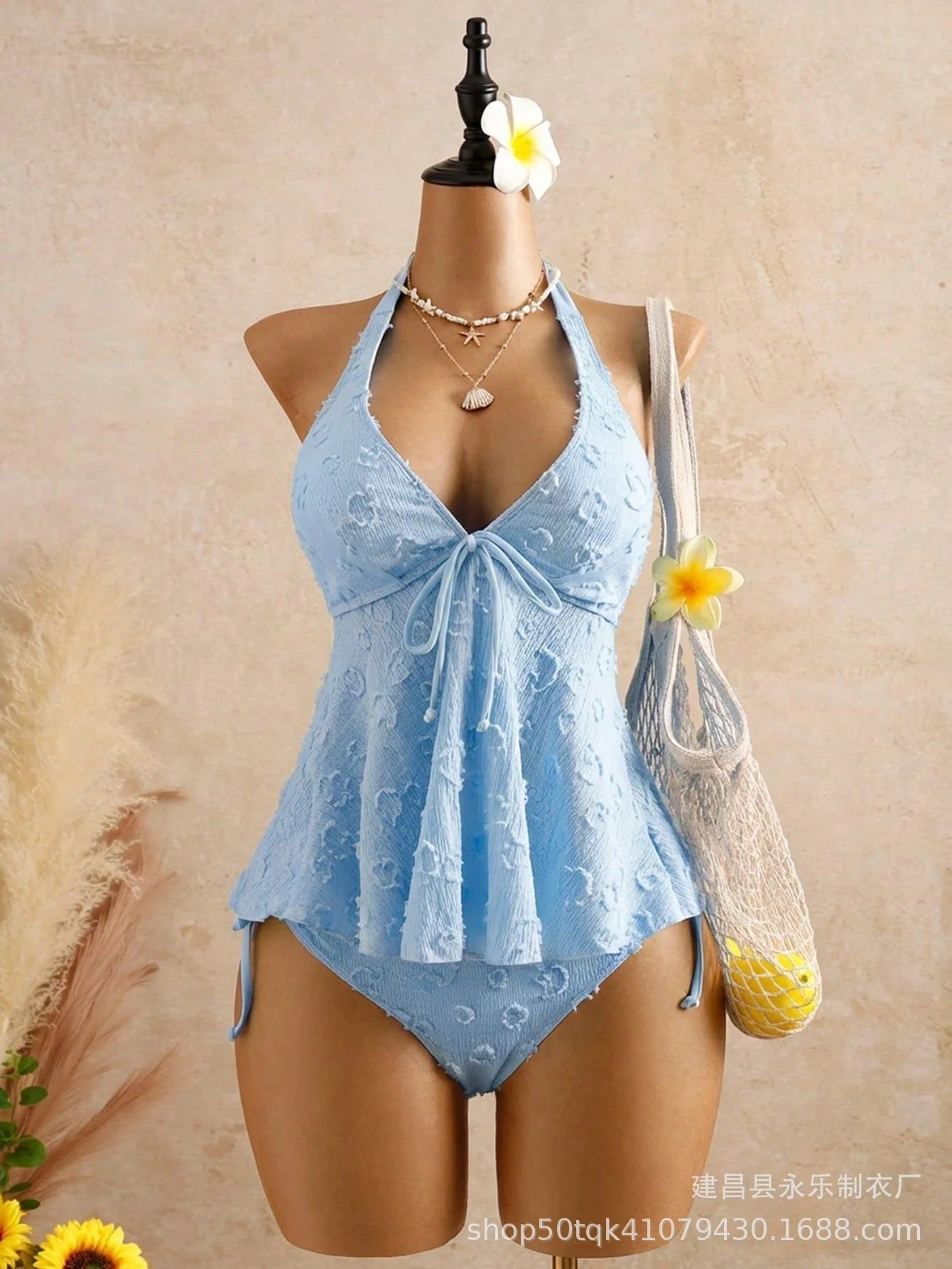 V-neck tie-front camisole lingerie top