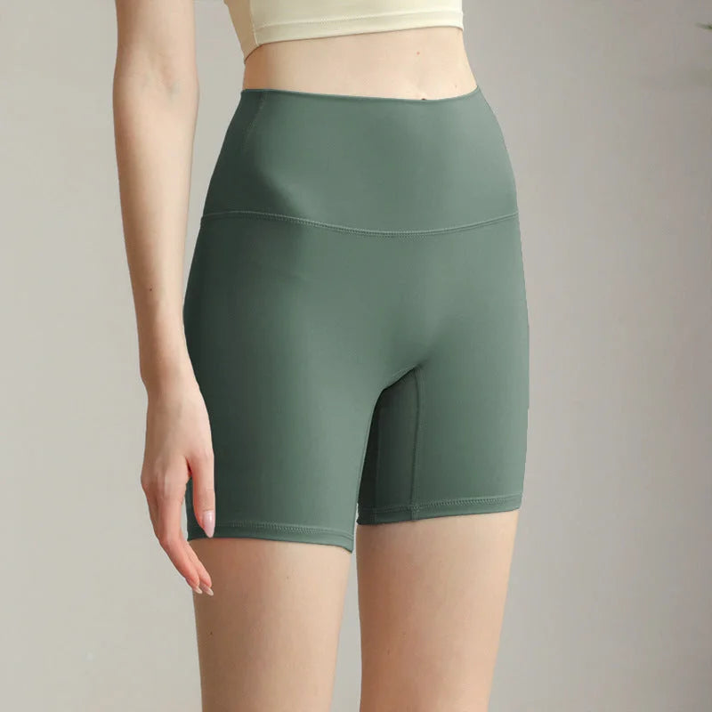 High-Waisted Peach-Booty Yoga Shorts for Fitness & Activewear