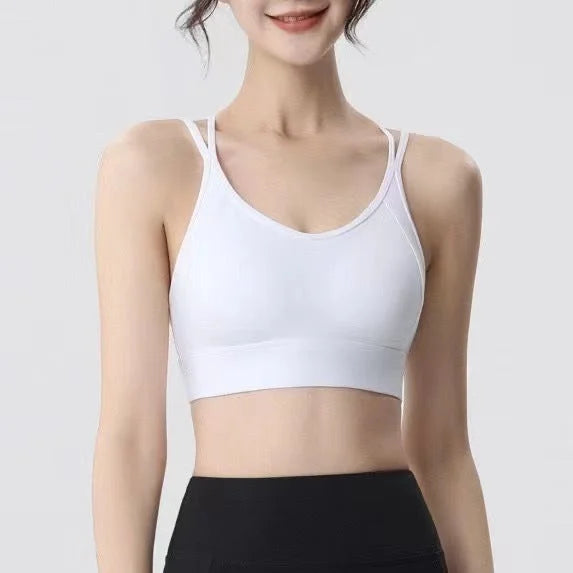 Criss-Cross Back Sports Bra for Running & Yoga