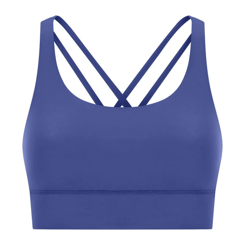 Summer Naked-Sense Cross-Back High-Intensity Yoga Bra