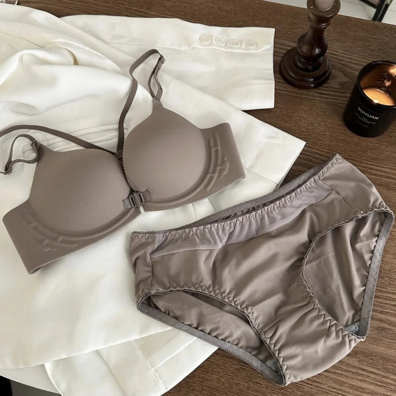 Front Hook Wireless Push Up Bra - Beautiful Back Support for Small Bust
