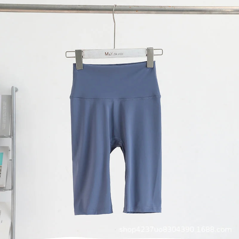 High Waist Five-Inch Yoga Shorts for Summer