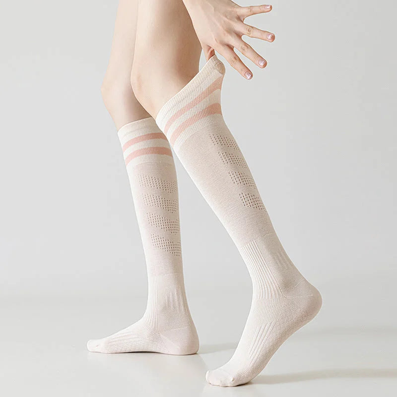 Breathable Mesh Calf Compression Socks for Women - Sporty Everyday Wear