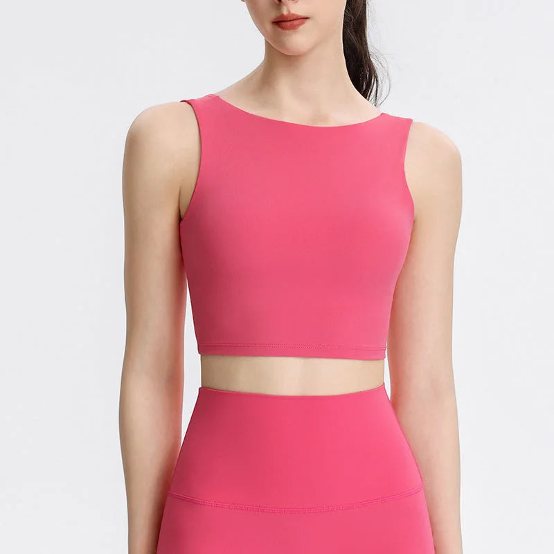 U Back Yoga Top with Built-in Pads