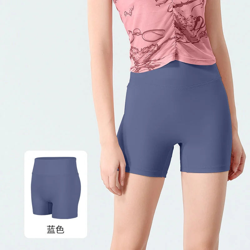 High-Waisted 3/4 Yoga Shorts Seamless Butt-Lifting Tummy Control Quick-Dry Workout Shorts