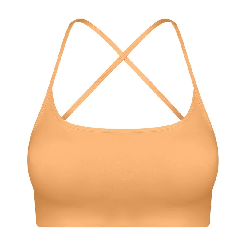 Criss-Cross Back Sports Bra for Women