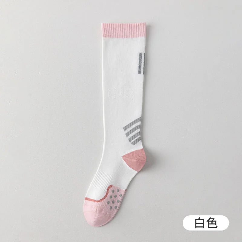 Performance Compression Calf Socks with Reflective Details for Cycling and Running