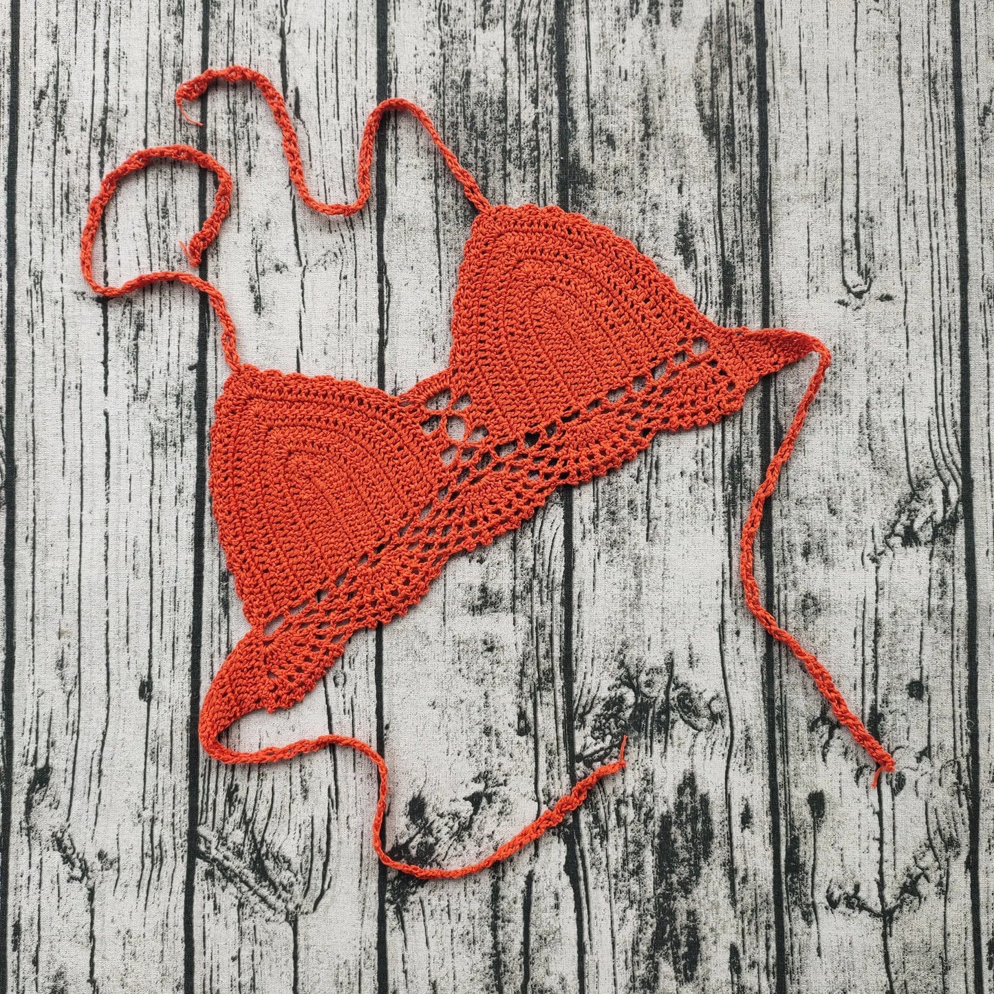 Handmade Crochet Lace Push-Up Bra