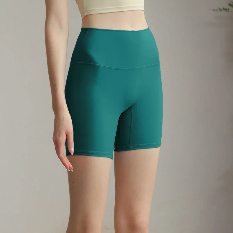 High-Waisted Peach-Booty Yoga Shorts for Fitness & Activewear