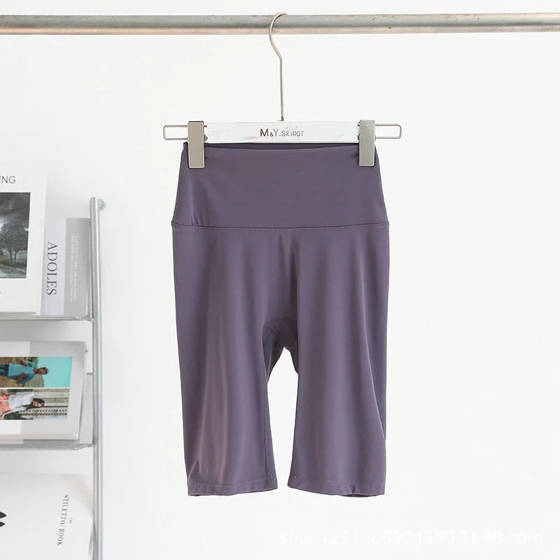 High Waist Five-Inch Yoga Shorts for Summer