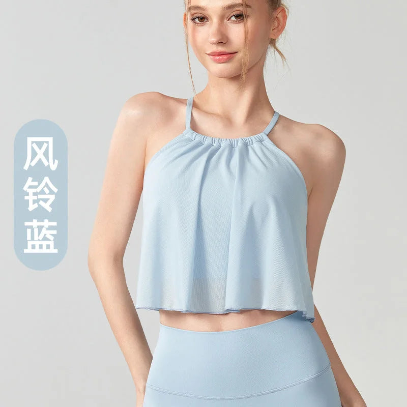 Cloud Mesh Workout Camisole with Built-in Bra