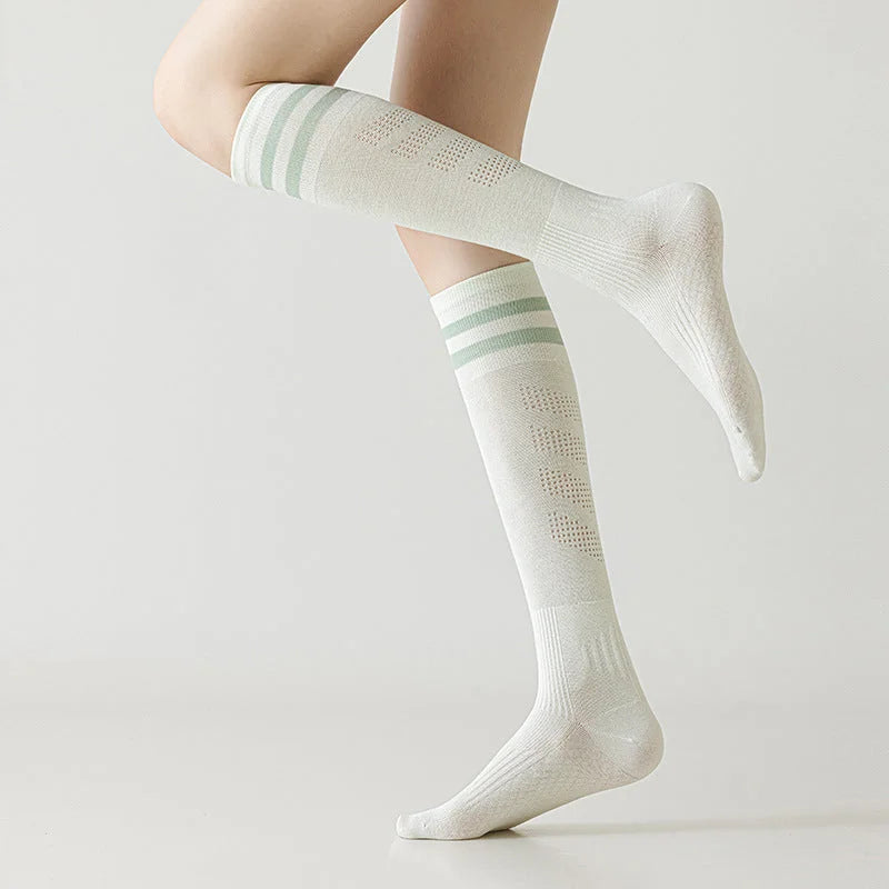 Breathable Mesh Calf Compression Socks for Women - Sporty Everyday Wear