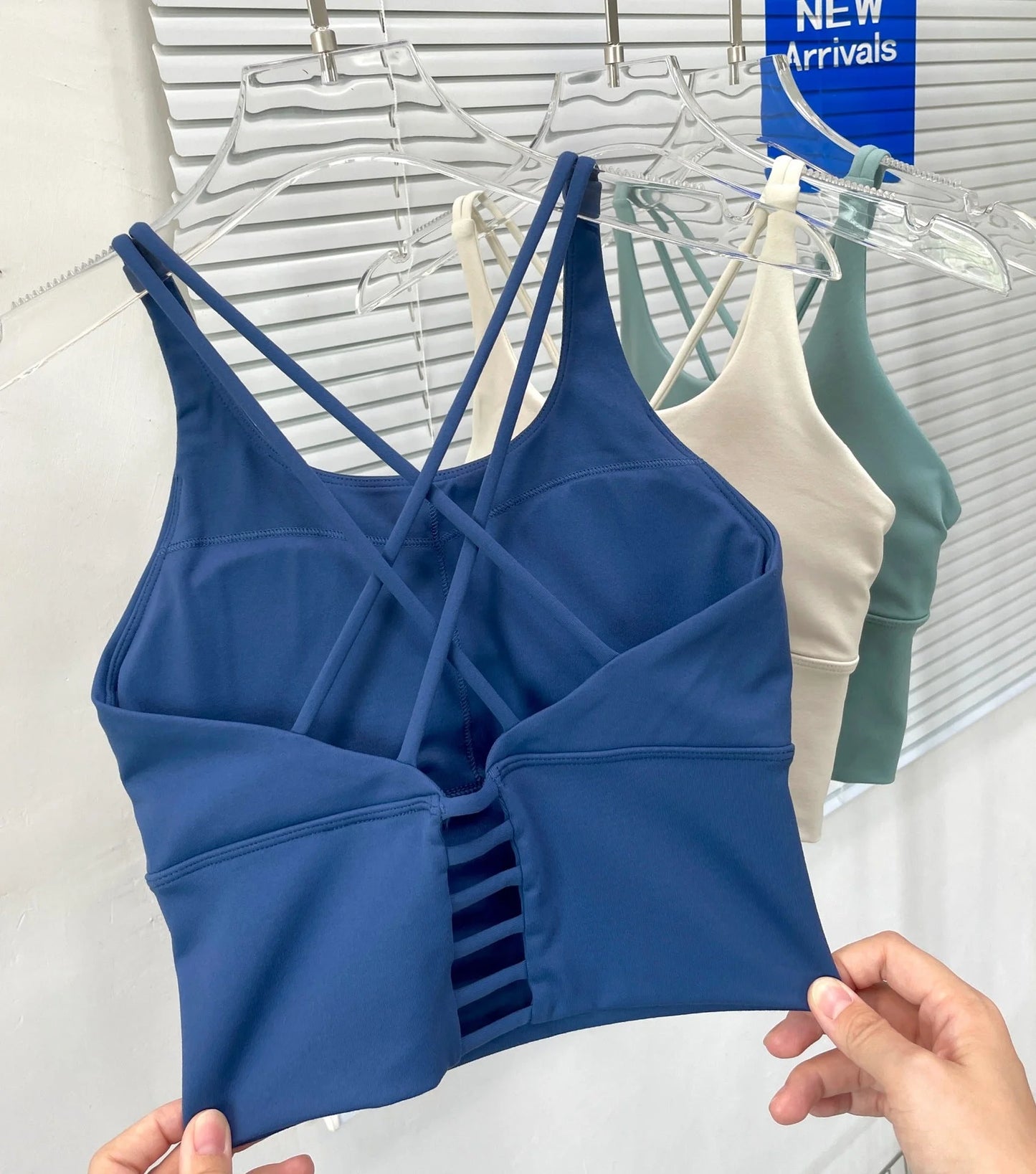 Padded Cross Strap Sports Bra Longline Yoga Vest - Summer 2026