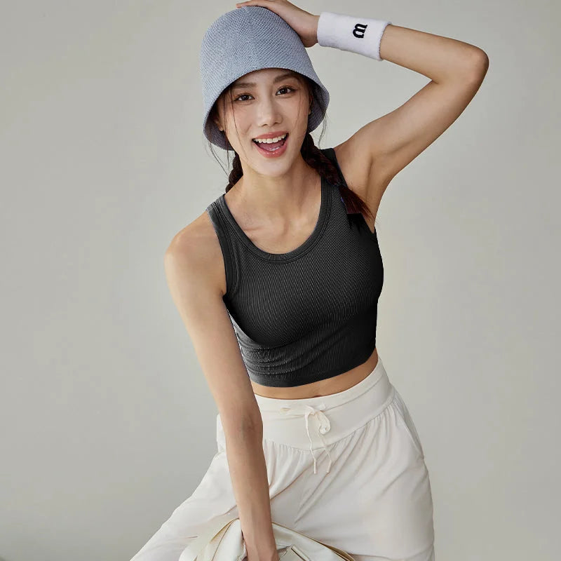 Starry Blue Seamless Supportive Crop Top High Intensity Activewear