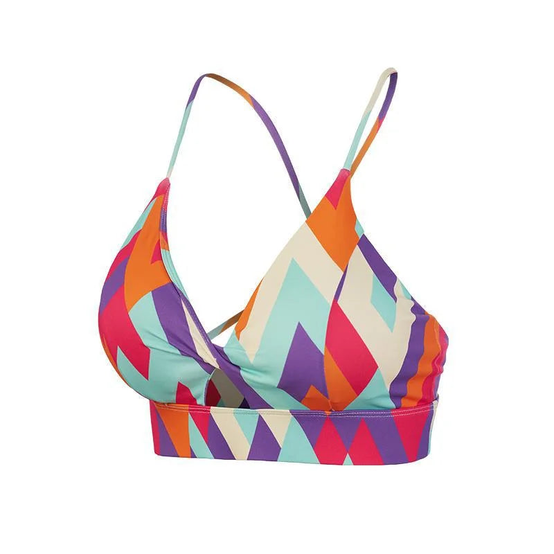 Thin Strap High Elastic Sports Bra for Yoga Fitness & Outdoor Activity
