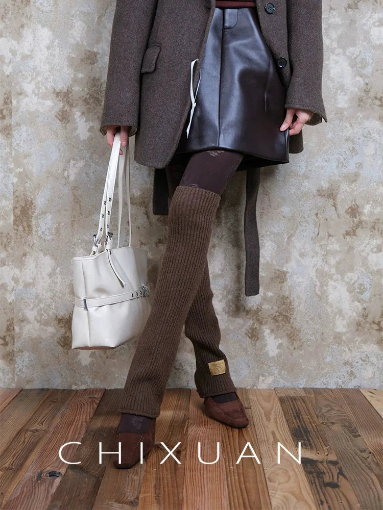 Cozy Slouch Socks and Ribbed Tights Set - Warm Layering Legwear