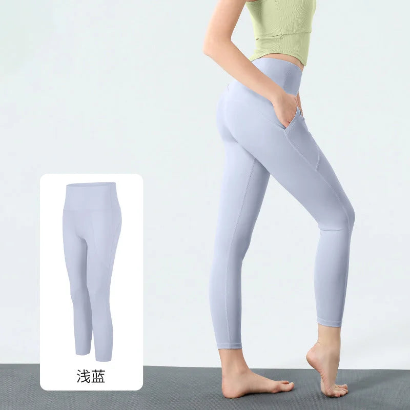 High Waist 7/8 Yoga Leggings with Pocket Detail