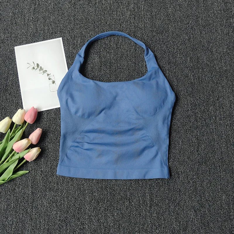 Seamless Yoga Vest | Premium Strappy Tank Top for Running & Fitness