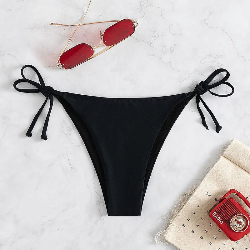 Triangle Bikini with Ties and Halter Neck