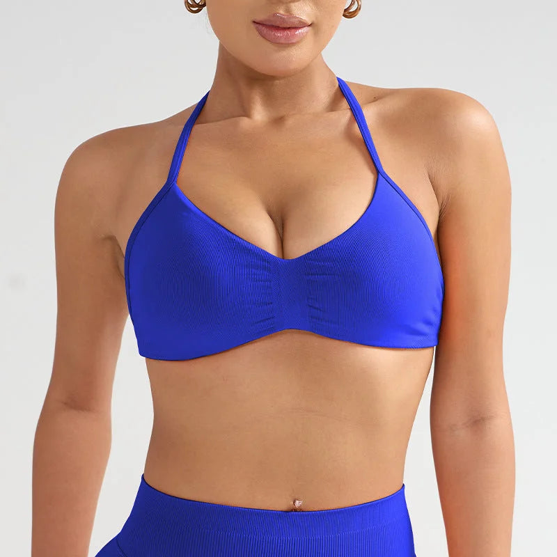 Elegant Back Strap Sports Bra - Ultra Supportive Yoga Top