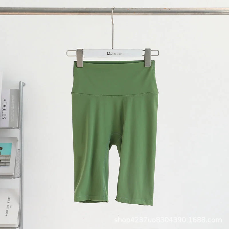 High Waist Five-Inch Yoga Shorts for Summer