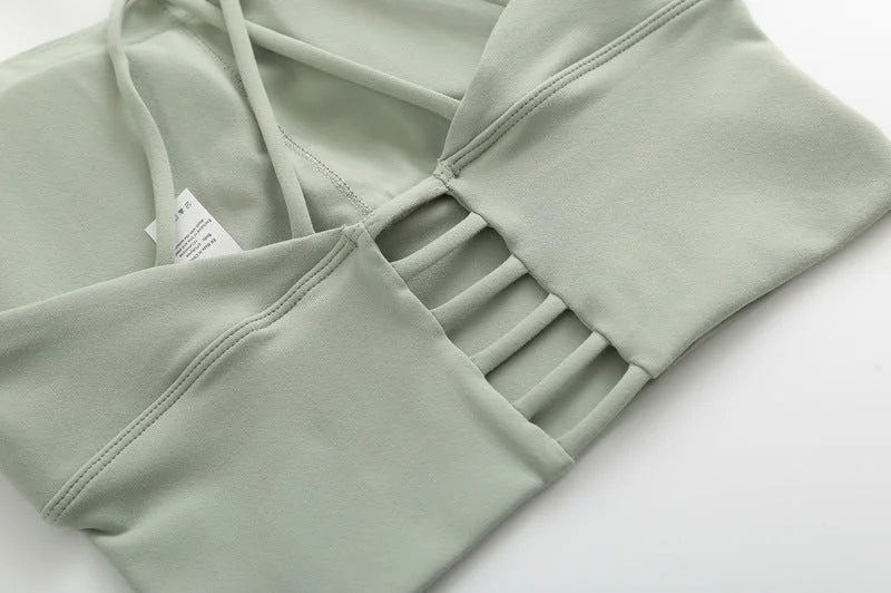 Padded Cross Strap Sports Bra Longline Yoga Vest - Summer 2026