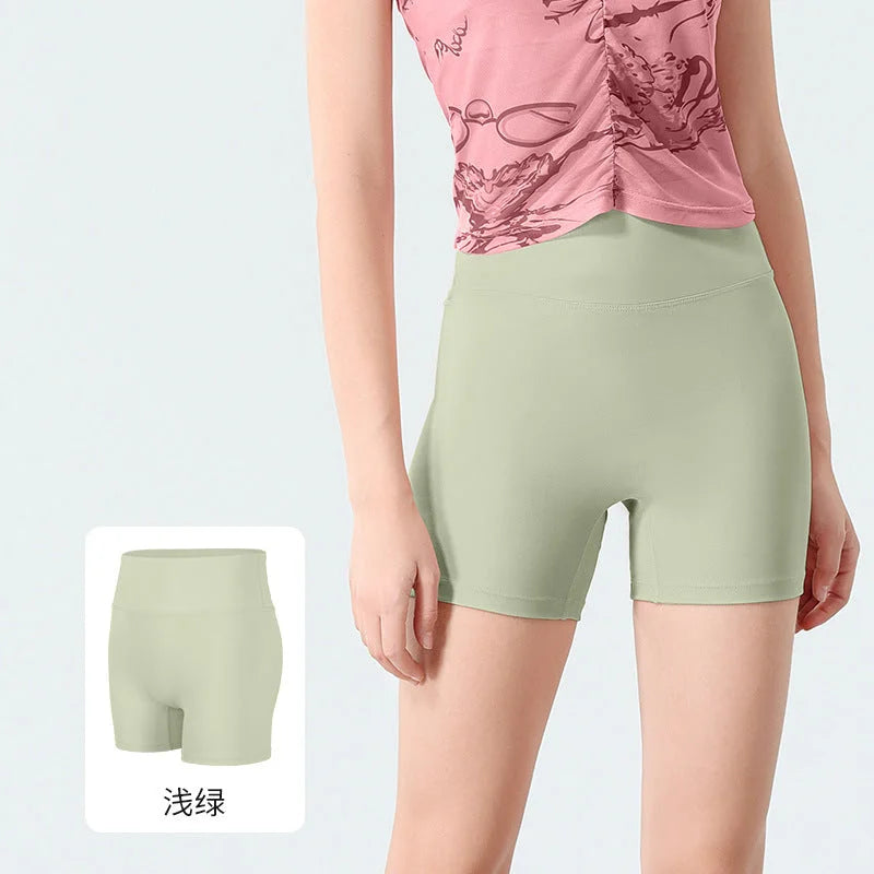 High-Waisted 3/4 Yoga Shorts Seamless Butt-Lifting Tummy Control Quick-Dry Workout Shorts