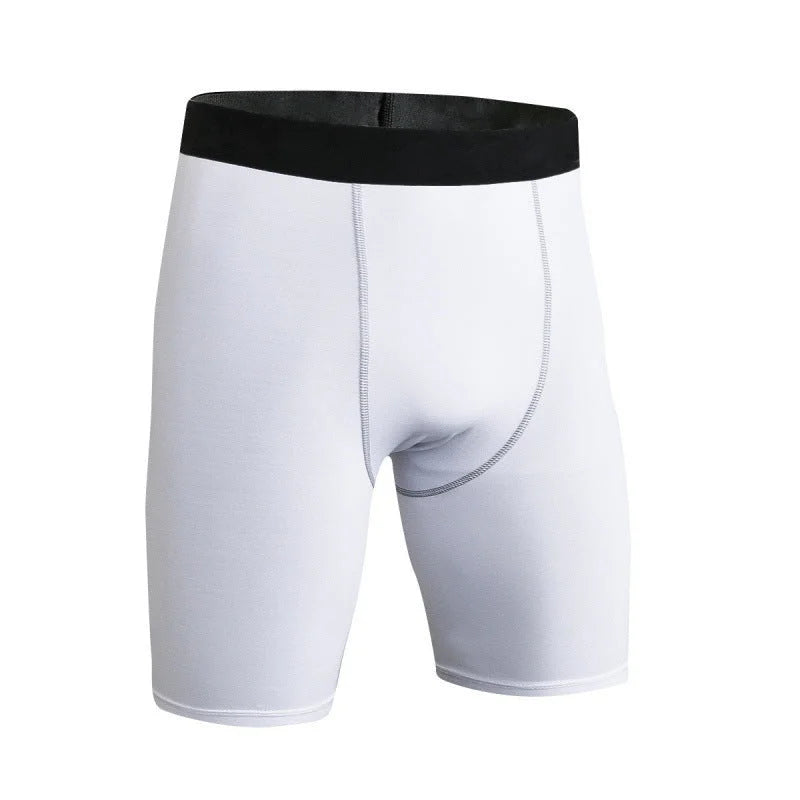 Matte Black High-Waisted Compression Shorts - Quick Dry Athletic Fit
