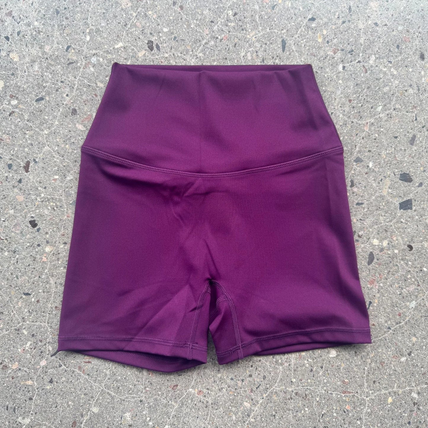 Magenta High Waist Yoga Shorts for Summer