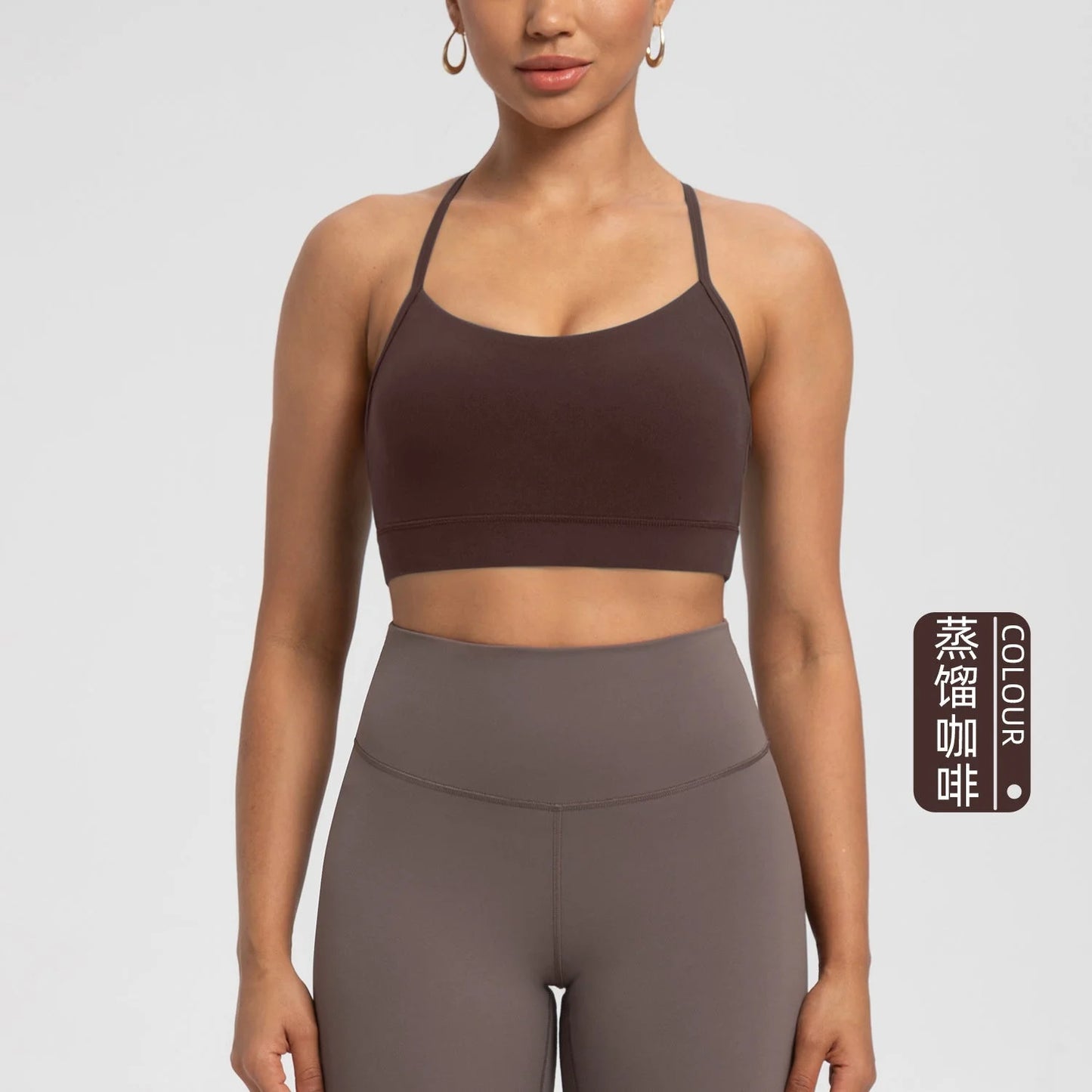 Bare Feel Strappy Sports Bra with Built-in Pads