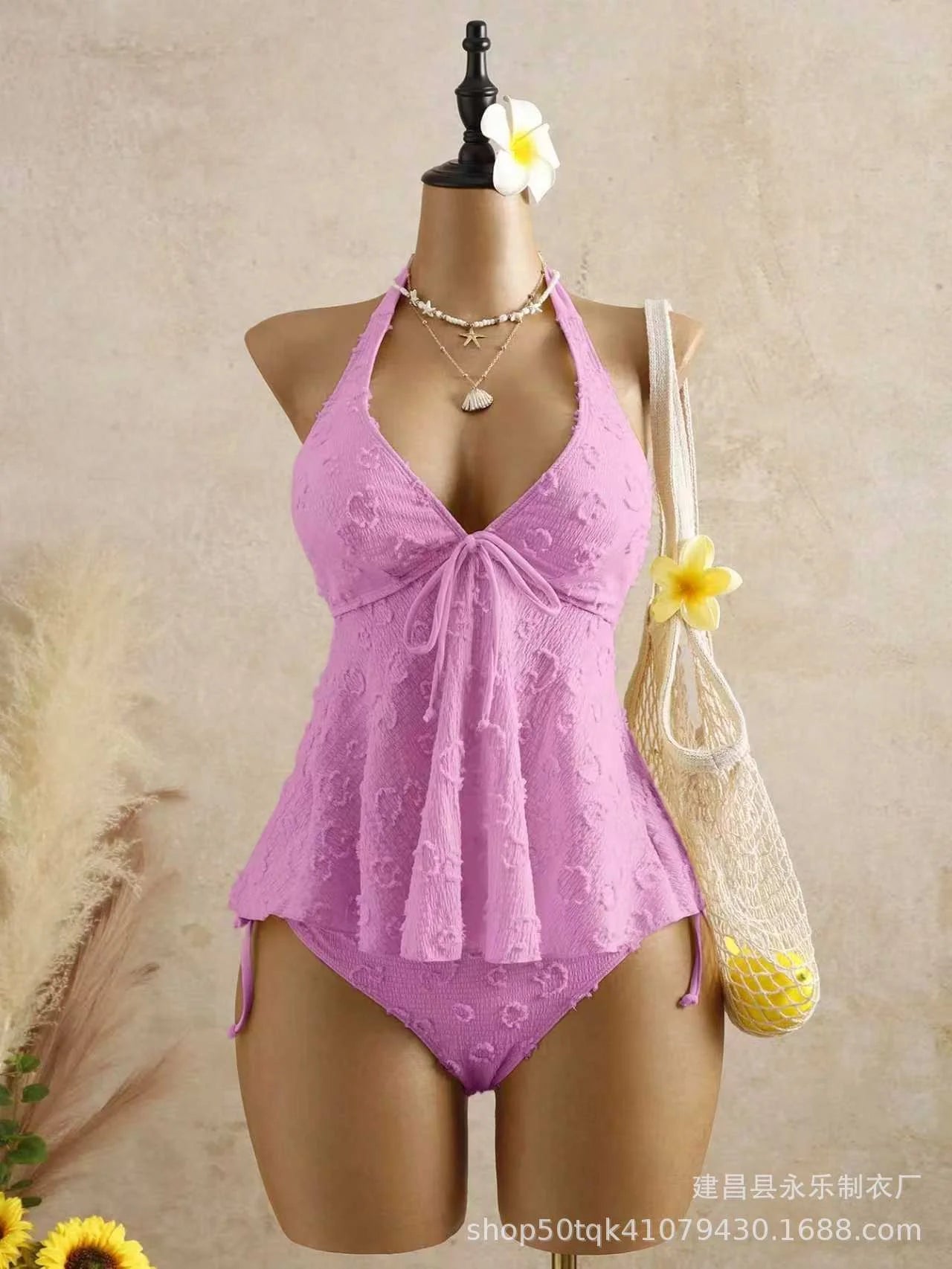 V-neck tie-front camisole lingerie top