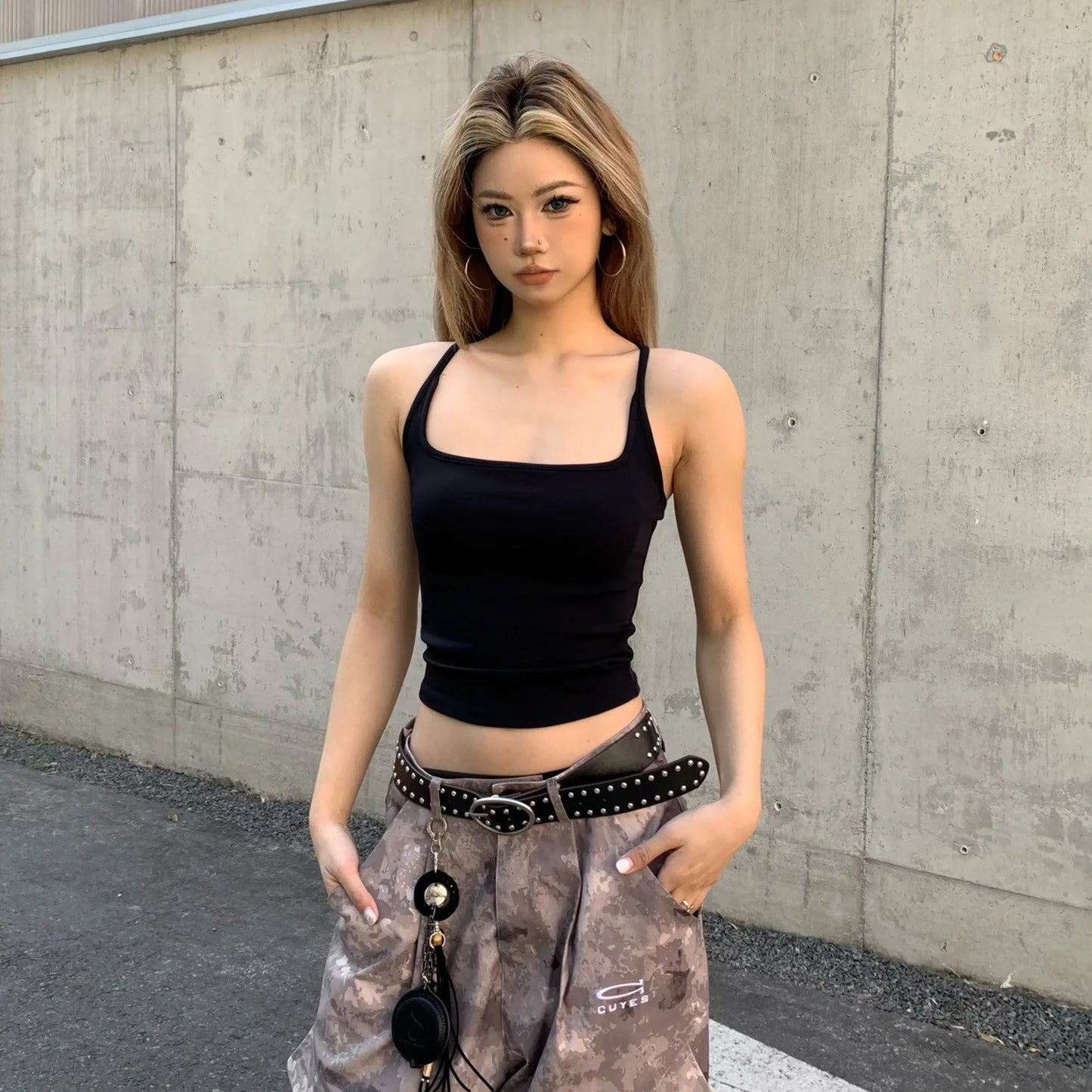 Korean Style Fitness Yoga Vest with Built-in Bra and Shockproof Padding