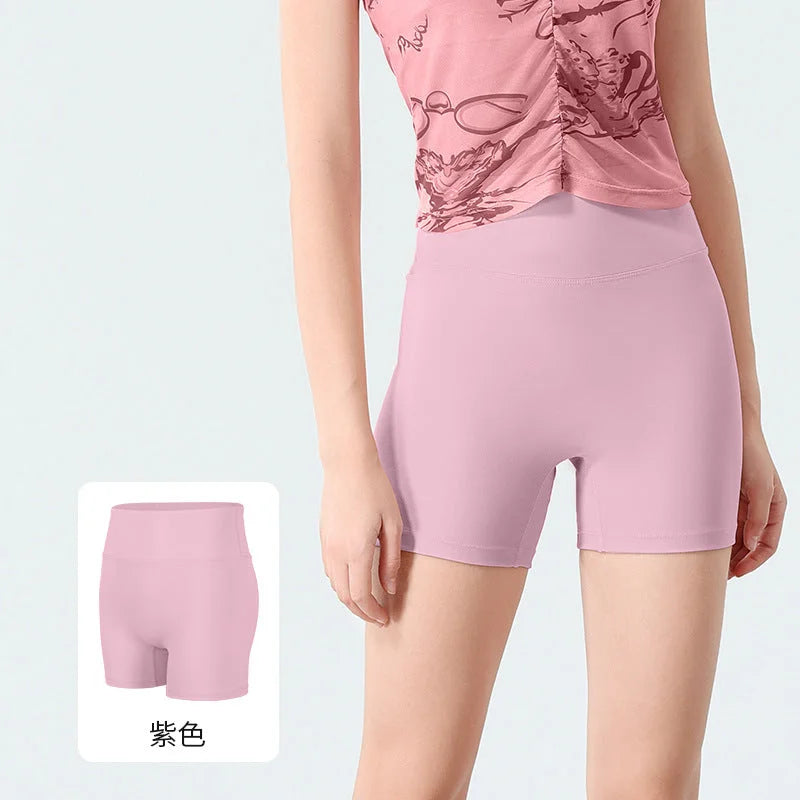 High-Waisted 3/4 Yoga Shorts Seamless Butt-Lifting Tummy Control Quick-Dry Workout Shorts
