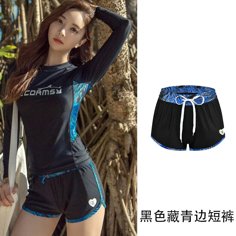 UPF 50+ Long Sleeve Rash Guard & High-Waisted Triangle Briefs