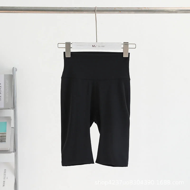 High Waist Five-Inch Yoga Shorts for Summer
