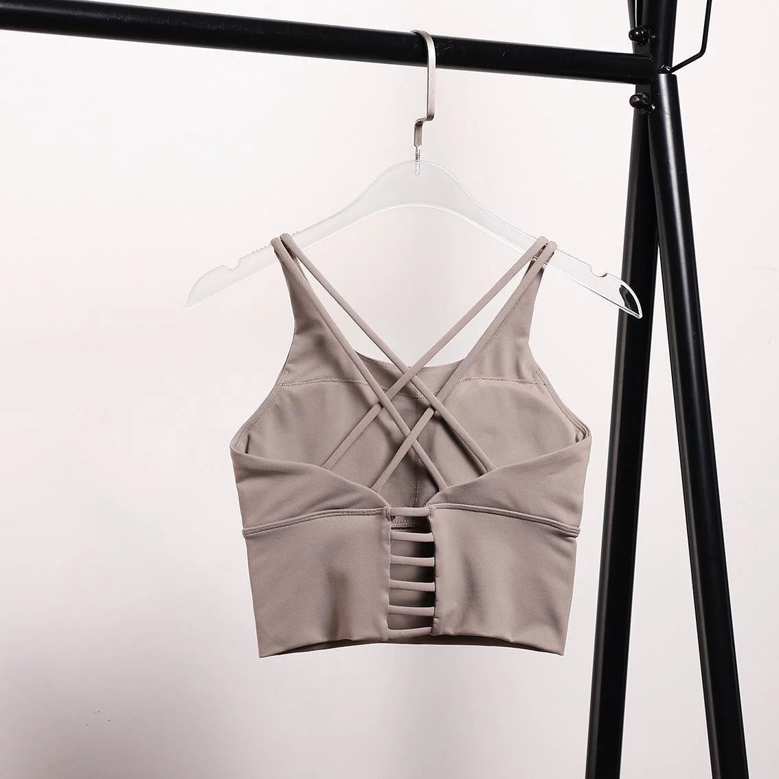 Padded Cross Strap Sports Bra Longline Yoga Vest - Summer 2026