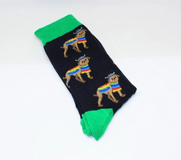 Fun Animal Print Crew Socks - Novelty Cotton Socks for Men & Women
